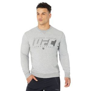 UFC Mens Long Sleeve Crew Neck Sweatshirt Sport Grey Heather SM One Size